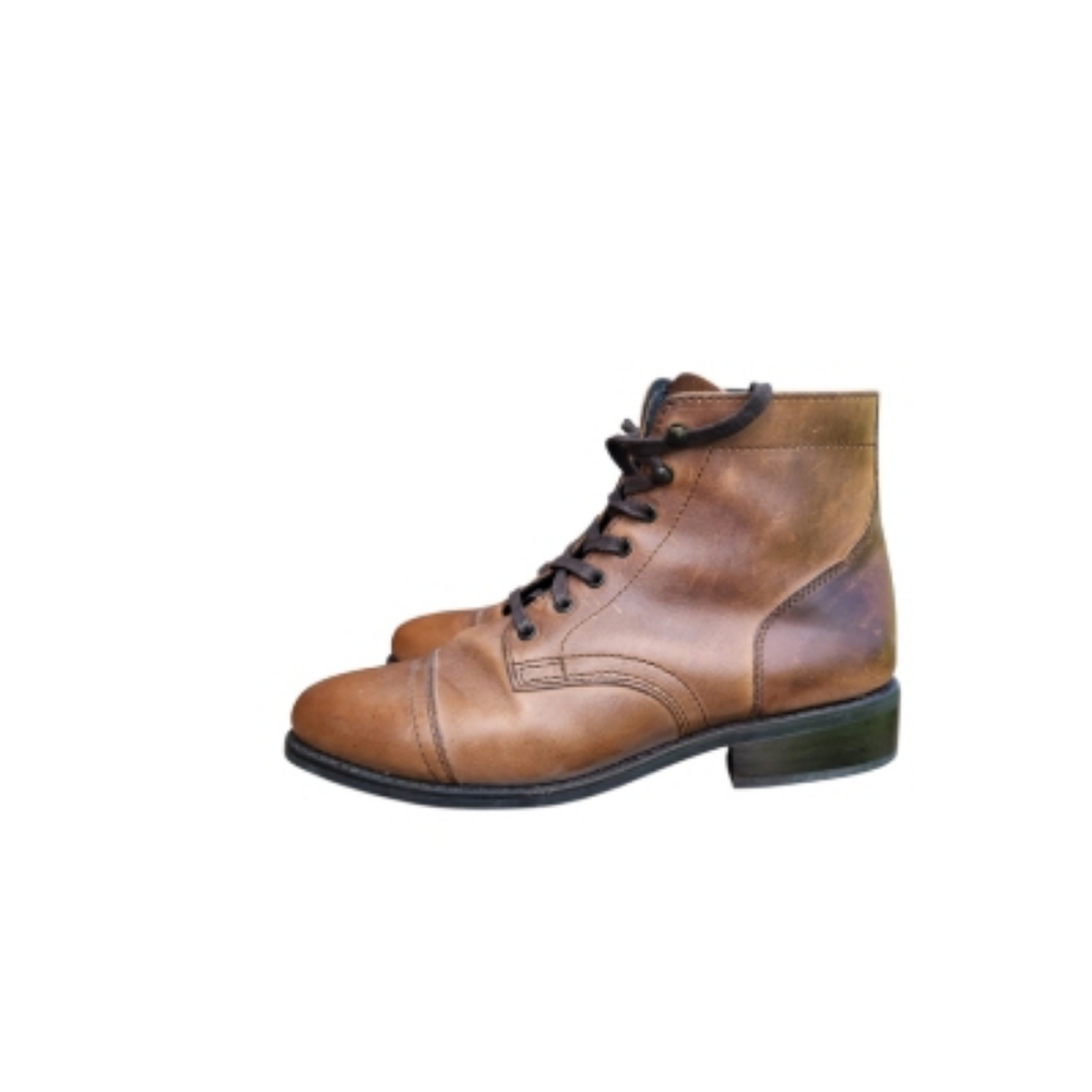 Thursday Boot Company Everyday Captain Brown Leather Lace Combat Ankle Women 10 - Picture 3 of 12